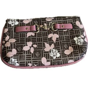 Anne Klein Horsebit Wristlet Pouch – Dusty Pink, Excellent Condition